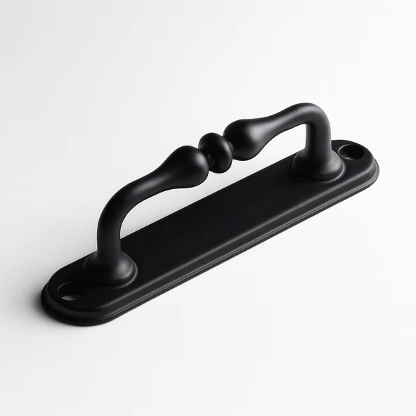 Siyah Metal Kapı Çekme Kolu 12 cm Dolap Saclı Mobilya Dolap Çekmece Tutamağı Kulp Kulpları ürün görseli
