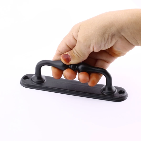 Siyah Metal Kapı Çekme Kolu 12 cm Dolap Saclı Mobilya Dolap Çekmece Tutamağı Kulp Kulpları - Resim 7