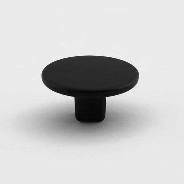 Tek Vidalı Düz Lüks Mat Siyah Düğme Metal Kulp Çekmece Mobilya Mutfak Dolabı Dolap Kulbu Kulplar - Resim 4