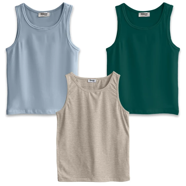 Yohannes Club, Erkek Çocuk, Pamuklu Slip&Atlet, Alt-Üst, 3 çift ve 4 çift seçenekli, - Resim 2