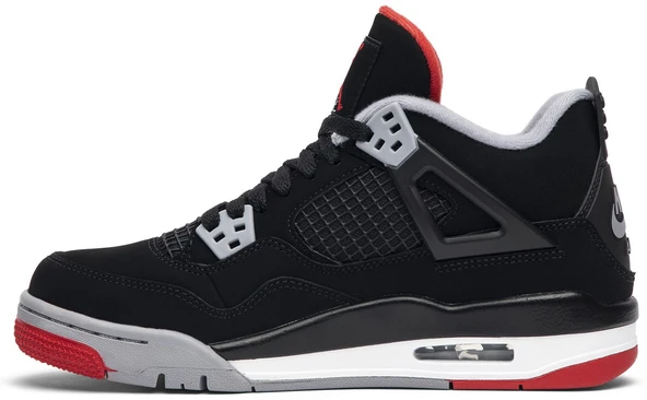 Nike Air Jordan 4 Retro OG GS 'Bred' 2019 Sneaker Spor Ayakkabı 308497-060 - 2