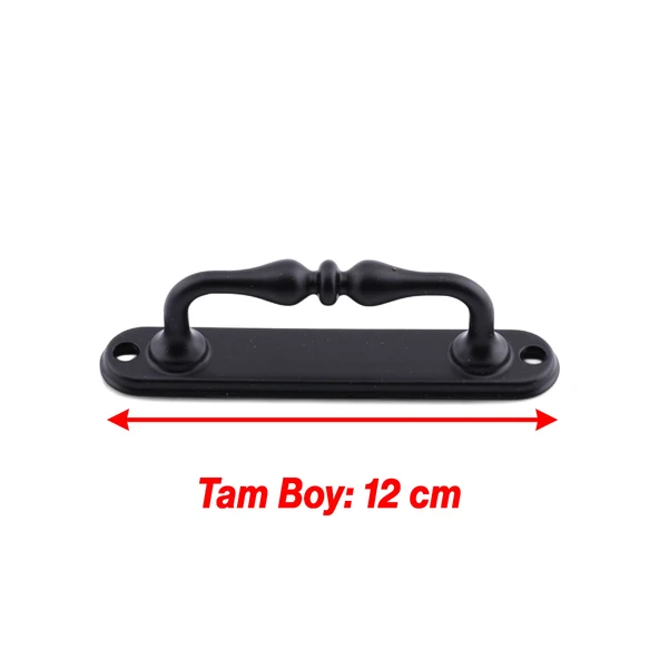 Siyah Metal Kapı Çekme Kolu 12 cm Dolap Saclı Mobilya Dolap Çekmece Tutamağı Kulp Kulpları - Resim 3