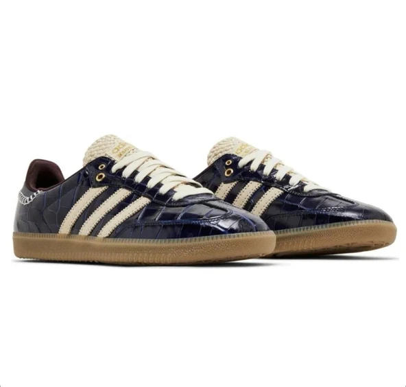 Adidas Samba Wales Bonner Navy Croc - Resim 3