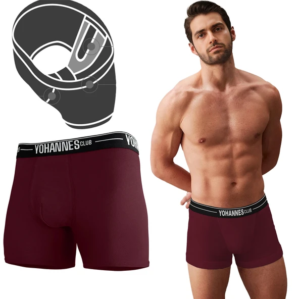 Yohannes Club, Erkek Özel Bölmeli Pamuklu Boxer, Renk Seçenekli, Tekli Paket - Resim 5