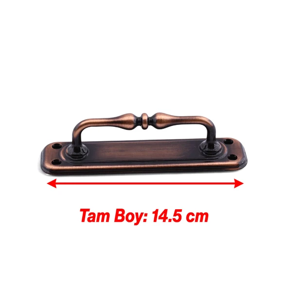 Antik Bakır Büyük Metal Kapı Çekme Kolu 14.5 cm Tutamağı Kulp Kulpları Dolap Mobilya Dolap Çekmece - Resim 3