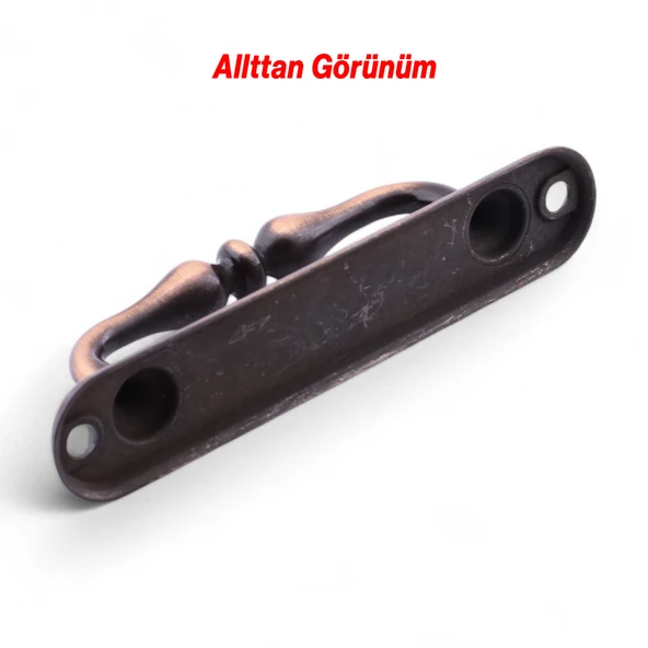 Eskitme Antik Bakır Metal Kapı Çekme Kolu 12 cm Dolap Mobilya Dolap Çekmece Tutamağı Kulp Kulpları - Resim 3
