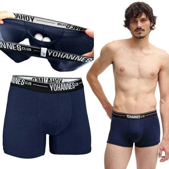 Yohannes Club, Erkek Özel Keseli Pamuklu Boxer, Renk Seçenekli, Tekli paket - Resim 12
