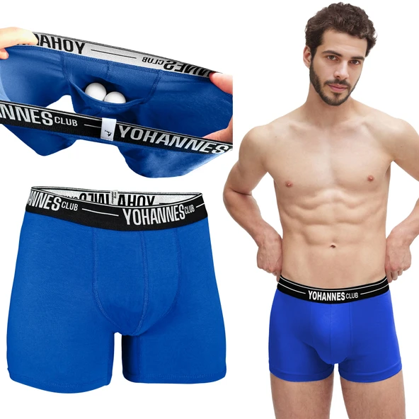 Yohannes Club, Erkek Özel Keseli Pamuklu Boxer, Renk Seçenekli, Tekli paket - Resim 7
