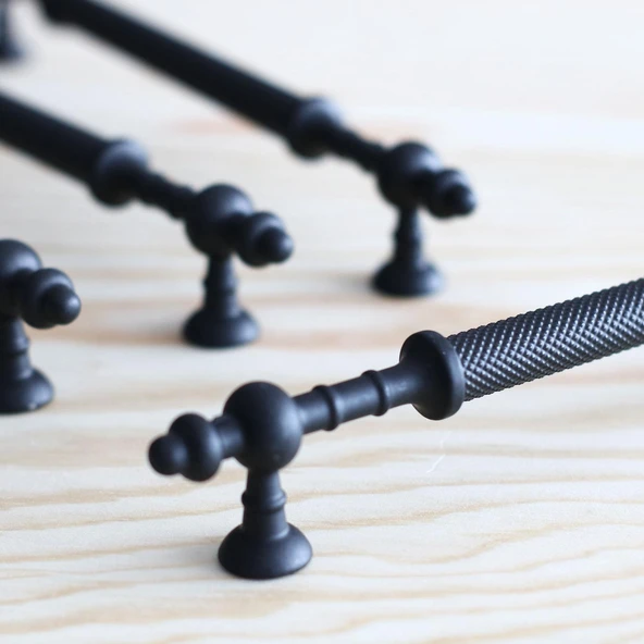 Ladin Siyah Metal Kulp 256 mm (25.6 cm) Mobilya Dolap Kapak Kulpları Kulbu Çekmece Mutfak Dolabı - Resim 6