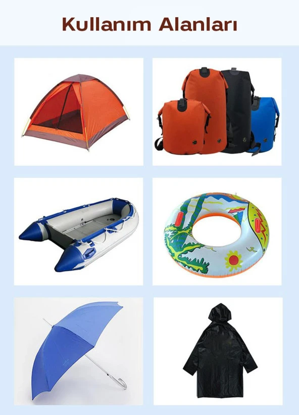 Vodaseal Şeffaf Patlak Tamir Yaması Çadır Pilates Topu Şemsiye - 7