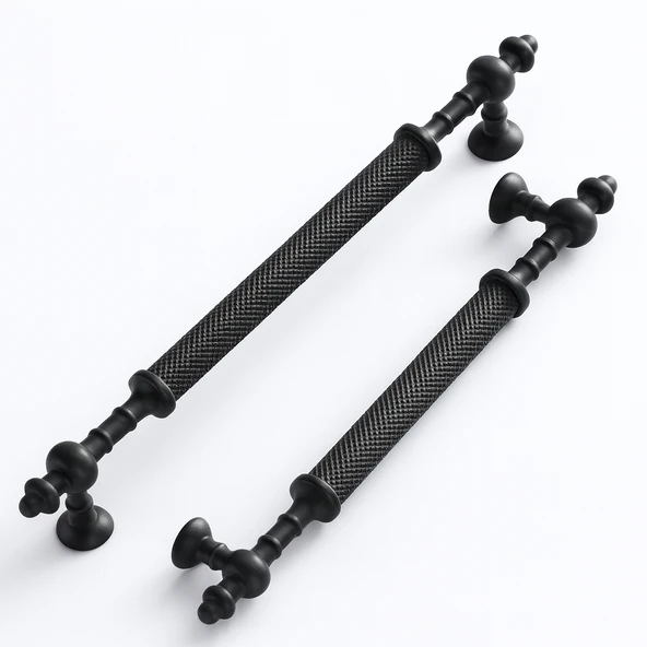 Ladin Siyah Metal Kulp 256 mm (25.6 cm) Mobilya Dolap Kapak Kulpları Kulbu Çekmece Mutfak Dolabı ürün görseli