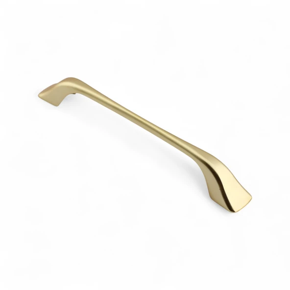Ovit Metal Mat Altın Gold Kulp 160 mm Mobilya Çekmece Mutfak Dolabı Dolap Kapak Kulpları Kulb - Resim 2