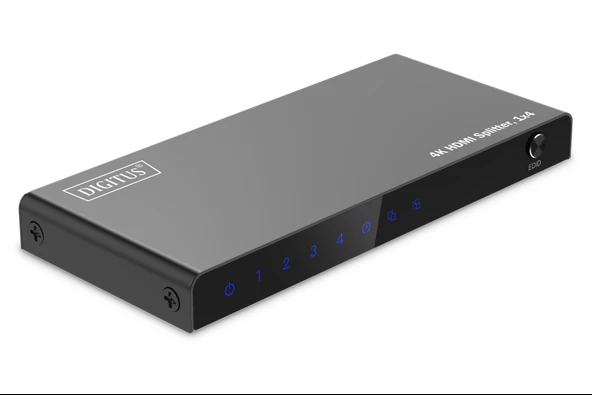 DIGITUS 4K HDMI Splitter, 1x4, 4K/60Hz HDCP 2.2, EDID Control - 1