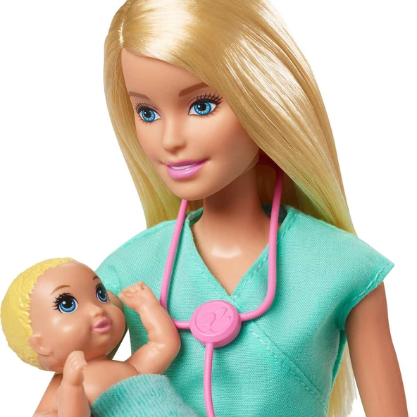GKH23 Barbie Bebek Doktoru - Sarışın - Resim 4