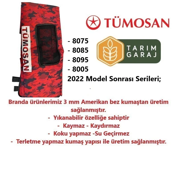 Tümosan 8000 Serisi Traktör Kaporta Kılıfı Branda-2022 Sonrası - Resim 3