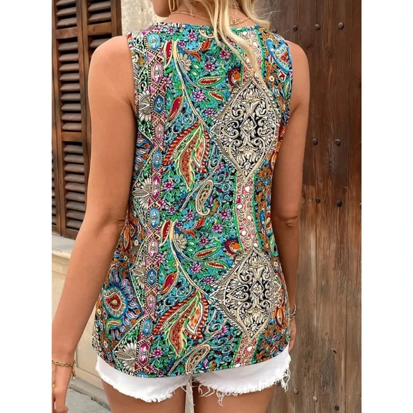 Lucky Life Kadın Askılı V Yaka Dantelli Süprem Bluz - 3