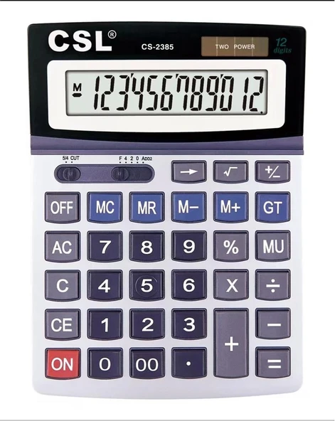 CSL CS-2385 12 Hane Masa Tipi Oynar Başlıklı Hesap Makinesi ürün görseli