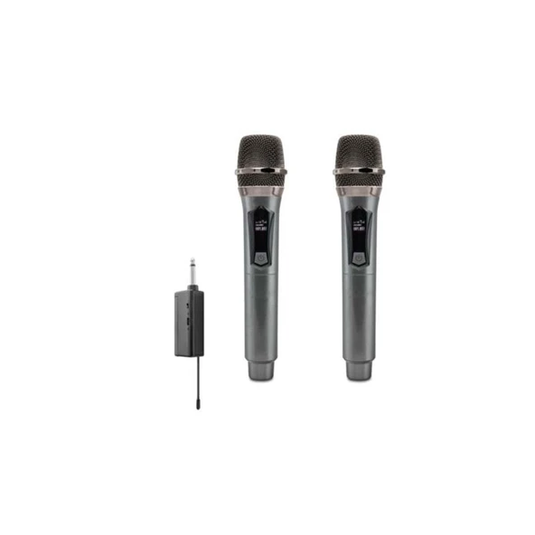 Kablosuz Çift Mikrofon 6.5 Mm Siyah W1