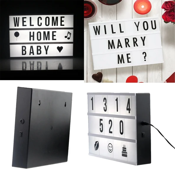 A4 Led Işıklı Yazı Panosu Lightbox - 1