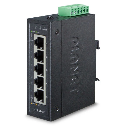 Kompakt Endüstriyel  Switch (Compact Industrial 5-Port 10/100/1000T Gigabit Ethernet Switch )<br>
5-Port 10/100/1000T<br>
-40~75 Derece C - 1