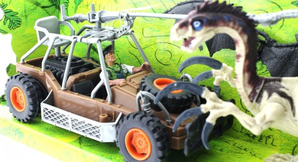 Dinozor Avcısı Buggyli  Oyun Seti - 1