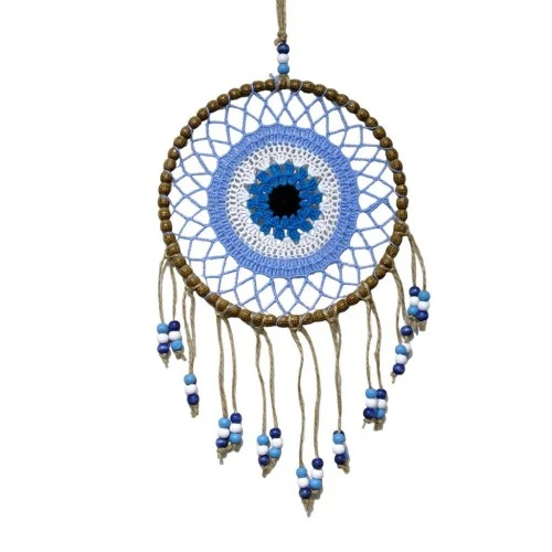 Örgülü Duvar Süsü Buz Mavisi Örgü Duvar Süsü ürün görseli