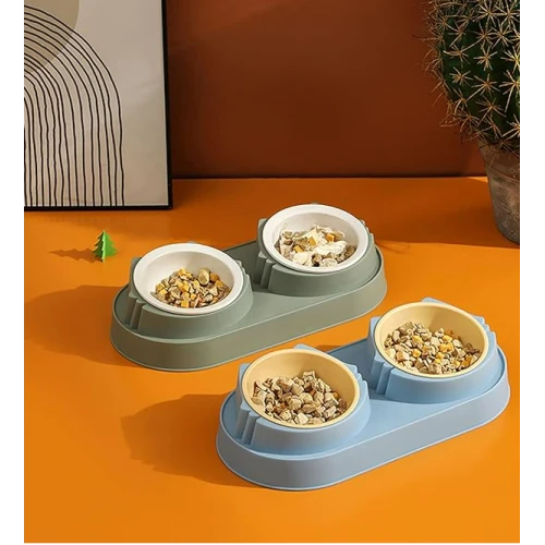 Mikopet Çift Bölmeli Mama ve Su Kabı - 3