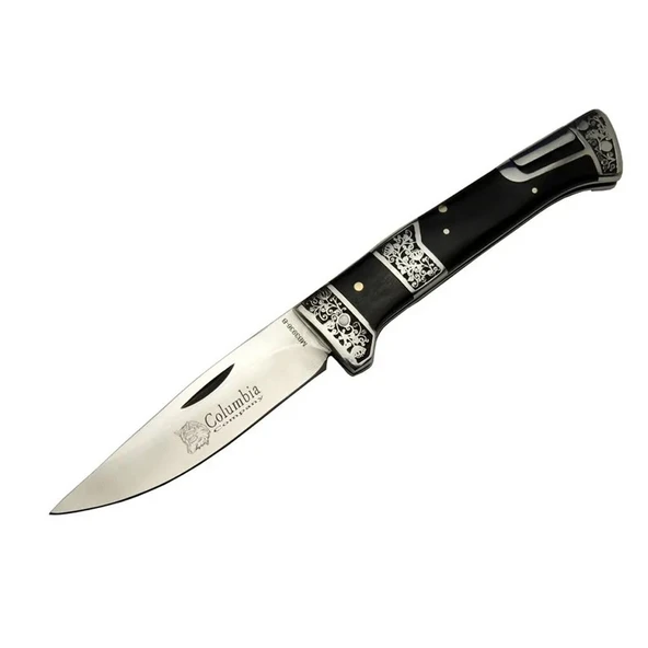 MB3936B Siyah Av / Kamp Çakısı 20cm- Manuel, İşlemeli, Ahşap Sap - 1