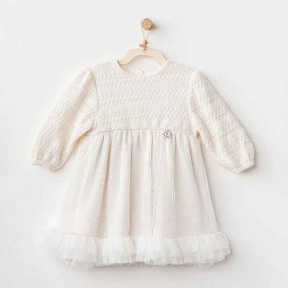 Andywawa Ac26136 Wawa Exclusive Elbise Ekru