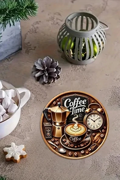 Valerine Life Ev Ofis Çay Fincan Bardak Altlığı 10x10cm Yıkanabilir Kaymaz 6'lı Deri Coaster Seti - Resim 3