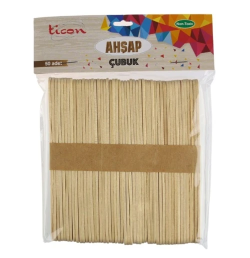 Ticon Dondurma Çubuğu Renksiz İnce 50Li - 3 paket ürün görseli 1