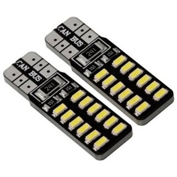 Seat Altea T10 Dipsiz Canbus 24 Ledli Beyaz Park Plaka Ampulü 2 Adet