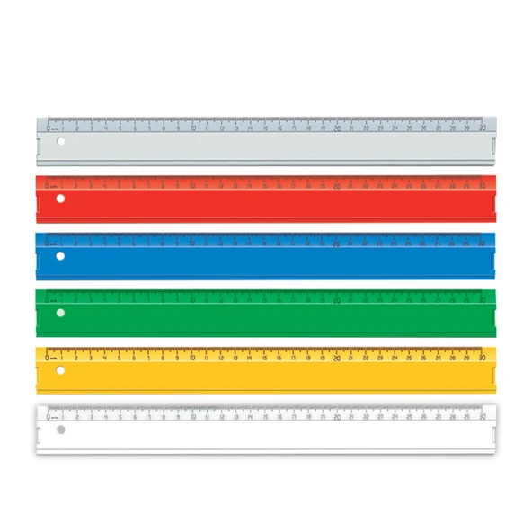 Ark Renkli Plastik Cetvel 30 cm Kod:005 - 1