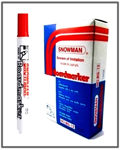 Snowman Tahta Kalemi Kırmızı - 2 adet ürün görseli 1