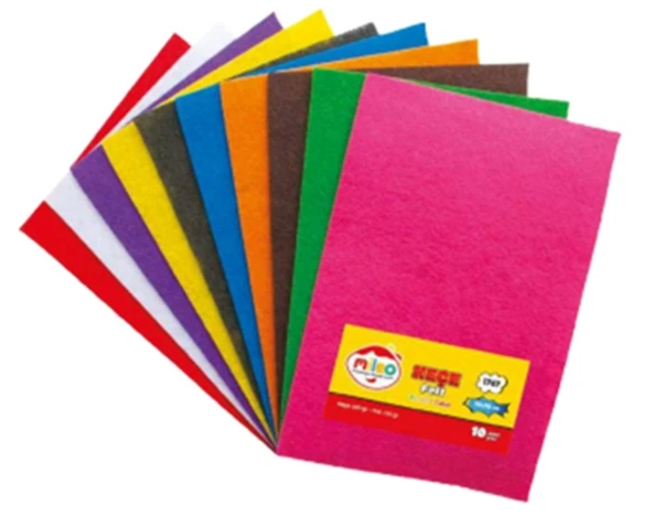 Mileo Keçe A4 Renkli 20X30 10Lu ürün görseli 1
