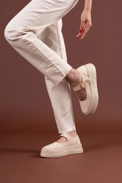 Lunni Bej Keten Spor Ayakkabı - Resim 2