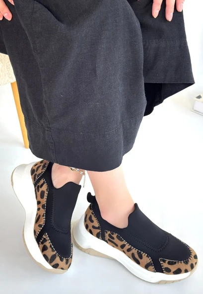 Kendy Leopar Süet Spor Ayakkabı - Resim 3