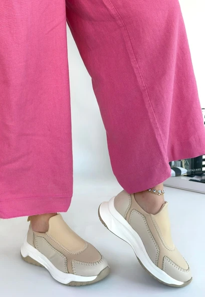 Kendy Bej Cilt Spor Ayakkabı - Resim 2