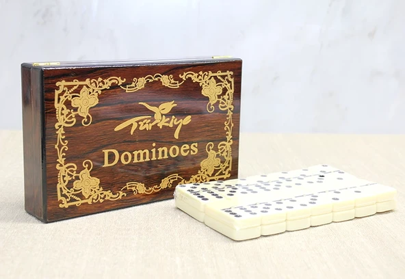 Ahşap Kutulu Domino Oyunu Alk4220 - 1