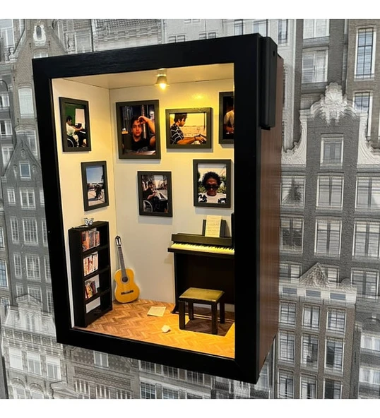 Kişisel Fotoğraflı Minyatür Piyanolu Çerçeve - Resim 5