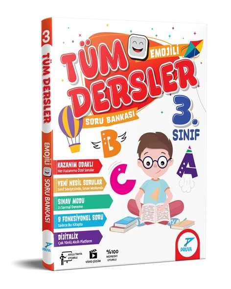 Pruva Akademi 2025 3. Sınıf Tüm Dersler Emojili Soru Bankası ürün görseli