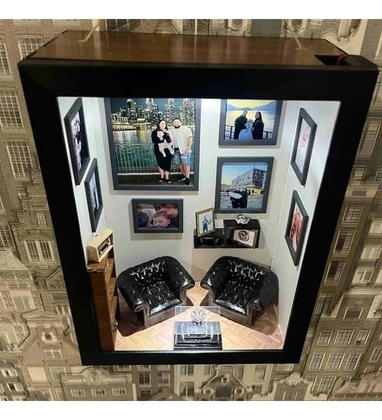 Kişiye Özel Minyatür Koltuklu Çerçeve - Resim 5