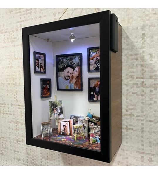 Ressam Hediyelik Kişiye Özel Çerçeve Diorama Sanatı - Resim 5