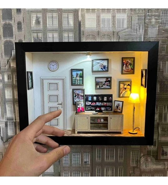 Oturma odası konsept fotoğraflı çerçeve ürün görseli