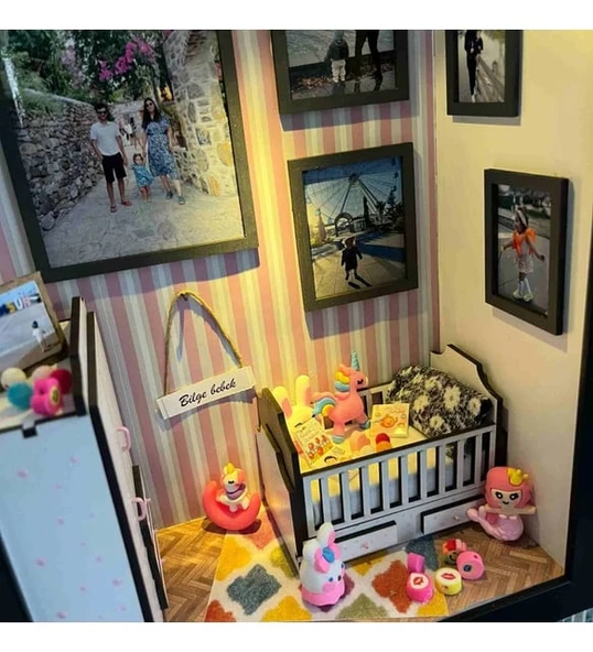 Kişiye Özel Kız bebek odası çerçeve - Resim 4