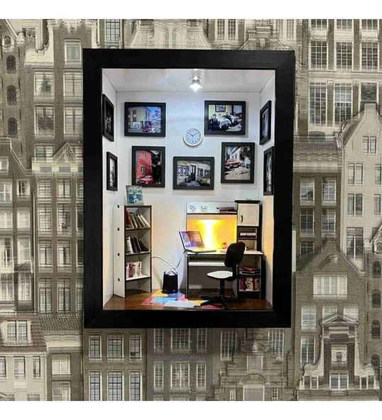 Modern Versiyon Kişiye Özel Masa Lambalı Çerçeve ürün görseli