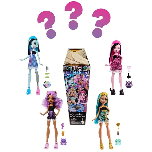 Orjinal Monster High Gizemli Sırlar Havalı Pijama Partisi Serisi Sürpriz Paket ürün görseli