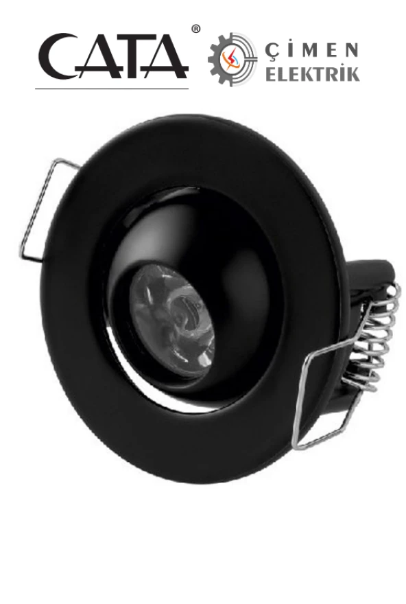 CATA CT 5268 1.5W Siyah Kasa Led Spot 3200K Gün Işığı