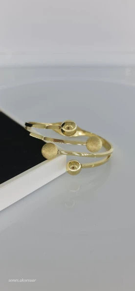 Gold Dört Sıra Dorika Çelik Bilezik c120 ürün görseli