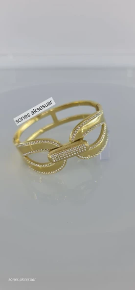 İhtişamlı Gold Çelik Kelepçe SNSc079-1 - 2